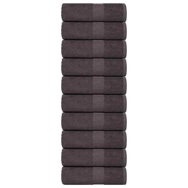 ARDEBO.de - Seiftücher 10 Stk. Anthrazit 30x30 cm 360 g/m² 100% Baumwolle