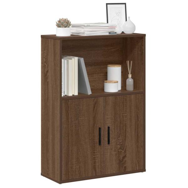 ARDEBO.de - Bücherregal Braun Eichen-Optik 60x24x85 cm Holzwerkstoff