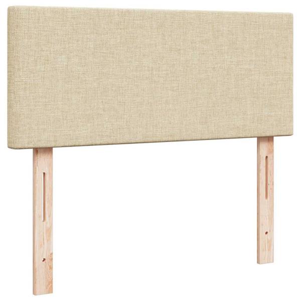 Ottoman-Bett mit Matratze Creme 120x200 cm Stoff