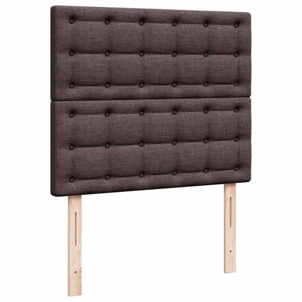 Ottoman-Bett mit Matratze Dunkelbraun 120x190 cm Stoff