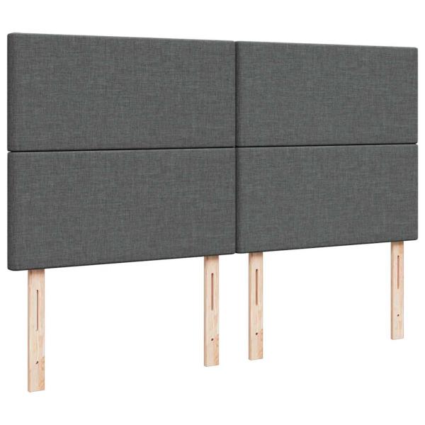 Ottoman-Bett mit Matratze Dunkelgrau 160x200 cm Stoff