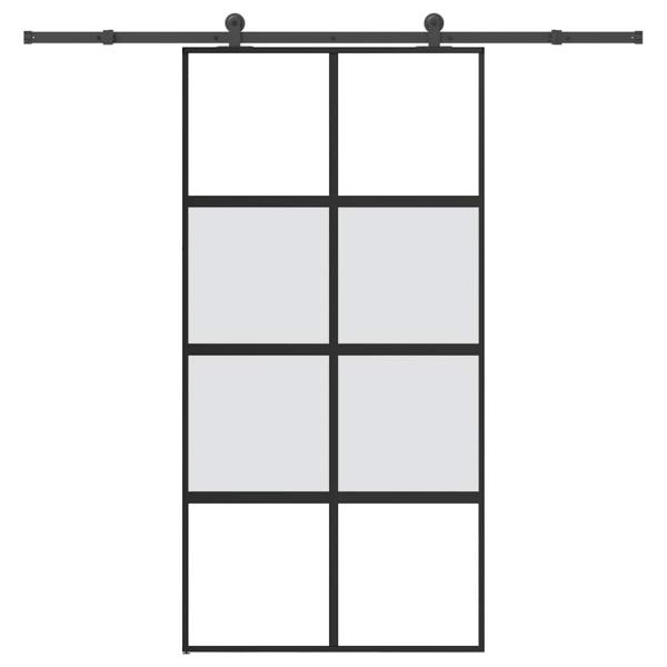ARDEBO.de - Schiebetür mit Beschlag 102,5x205 cm Hartglas und Aluminium