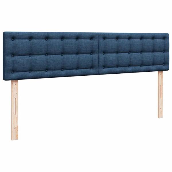 Ottoman-Bett mit Matratze Blau 200x200 cm Stoff
