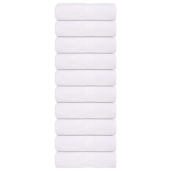 ARDEBO.de - Gästetücher 10 Stk. Weiß 30x50 cm 360 g/m² 100% Baumwolle