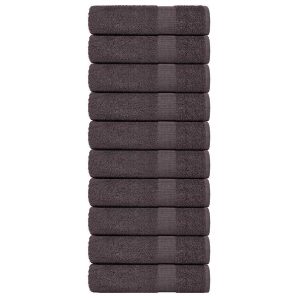ARDEBO.de - Badetücher 10 Stk. Anthrazit 100x150 cm 360 g/m² 100% Baumwolle