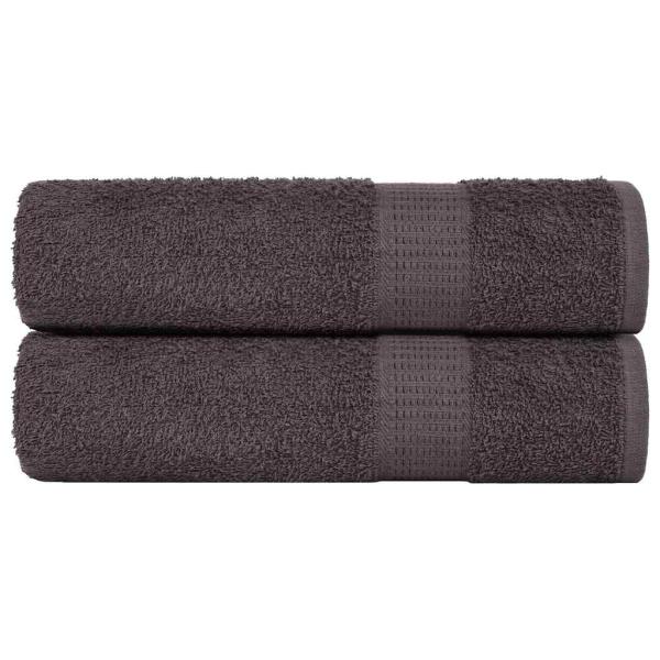 ARDEBO.de - Duschtücher 2 Stk. Anthrazit 70x140 cm 360 g/m² 100% Baumwolle