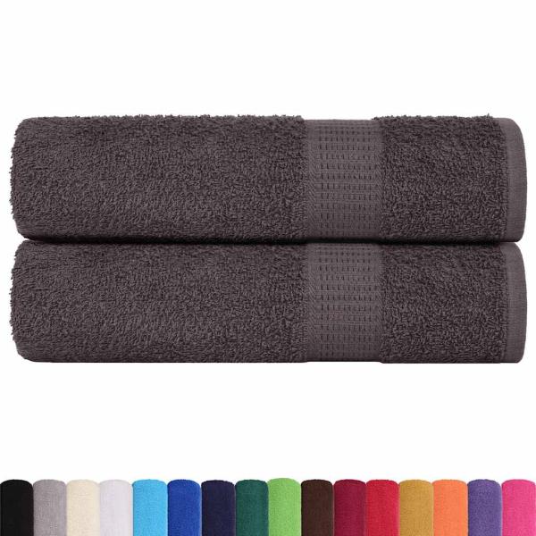 Duschtücher 2 Stk. Anthrazit 70x140 cm 360 g/m² 100% Baumwolle
