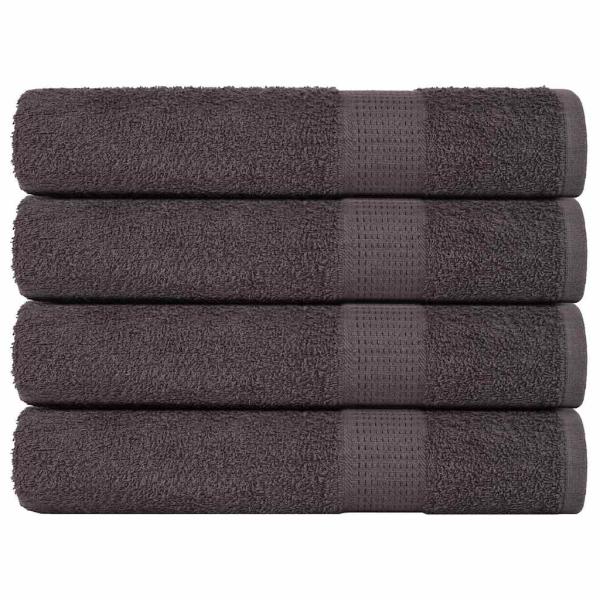 ARDEBO.de - Handtücher 4 Stk. Anthrazit 100x200 cm 360 g/m² 100% Baumwolle