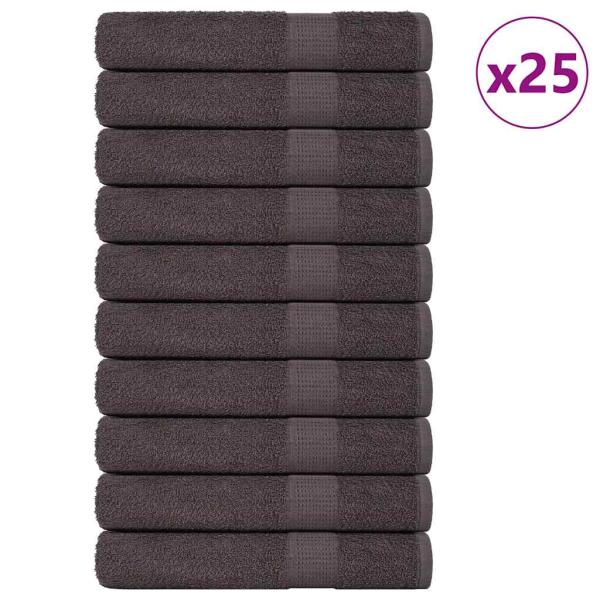 ARDEBO.de - Handtücher 25 Stk. Anthrazit 100x200 cm 360 g/m² 100% Baumwolle