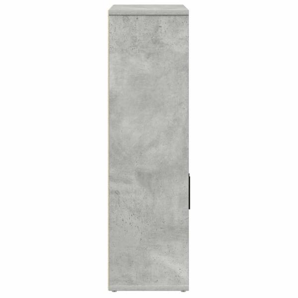 Bücherregal Betongrau 60x24x85 cm Holzwerkstoff