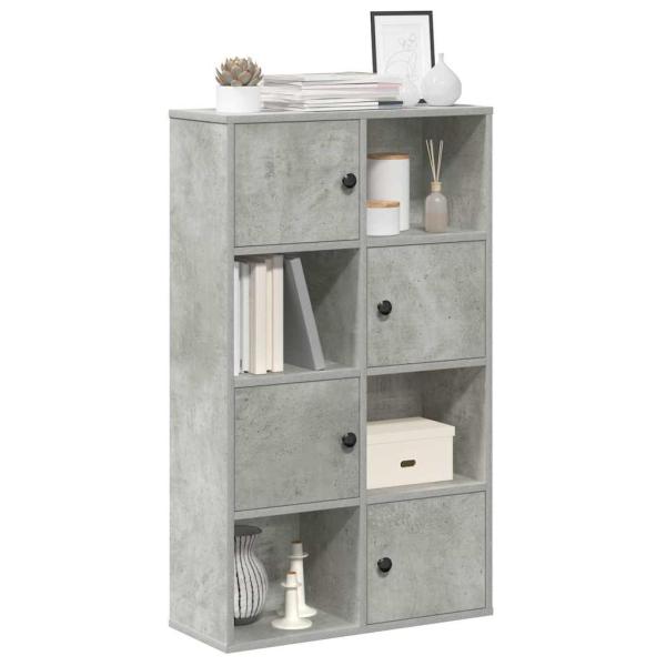 ARDEBO.de - Bücherregal Betongrau 60x24x101,5 cm Holzwerkstoff