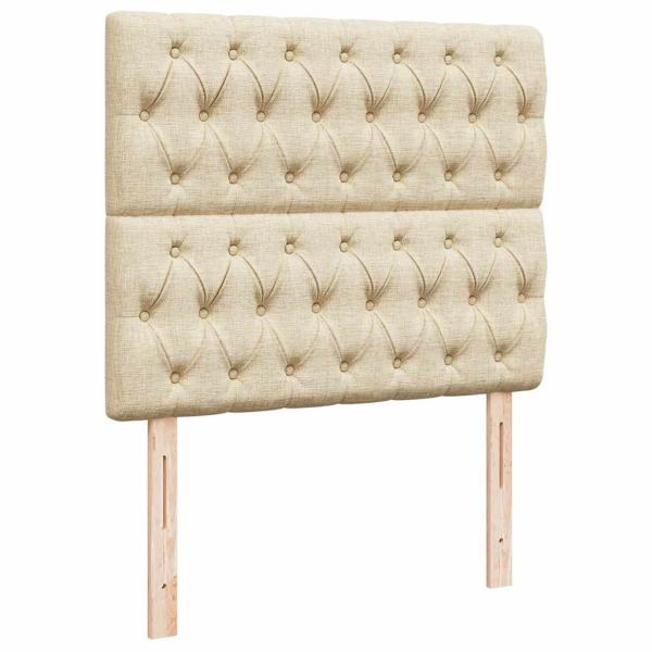 Ottoman-Bett mit Matratze Creme 120x190 cm Stoff