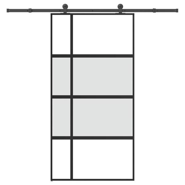 ARDEBO.de - Schiebetür mit Beschlag 102,5x205 cm Hartglas und Aluminium