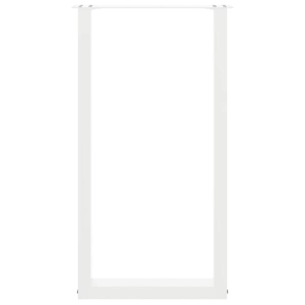 Couchtischbeine U-Form 2 Stk. Weiß 50x(90-91) cm Stahl