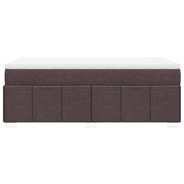 Boxspringbett mit Matratze Dunkelbraun 90x200 cm Stoff