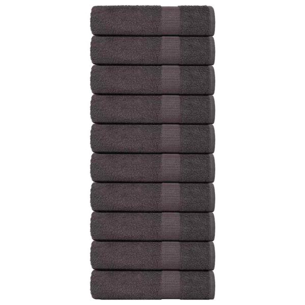 ARDEBO.de - Handtücher 10 Stk. Anthrazit 50x100 cm 360 g/m² 100% Baumwolle