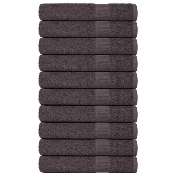 ARDEBO.de - Saunatücher 10 Stk. Anthrazit 80x200 cm 360 g/m² 100% Baumwolle