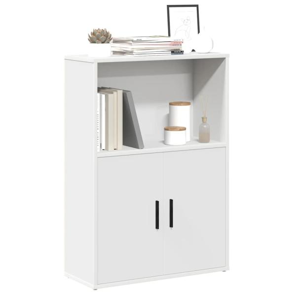 ARDEBO.de - Bücherregal Weiß 60x24x85 cm Holzwerkstoff