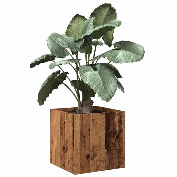 ARDEBO.de - Pflanzgefäß Altholz-Optik 40x40x40 cm Holzwerkstoff