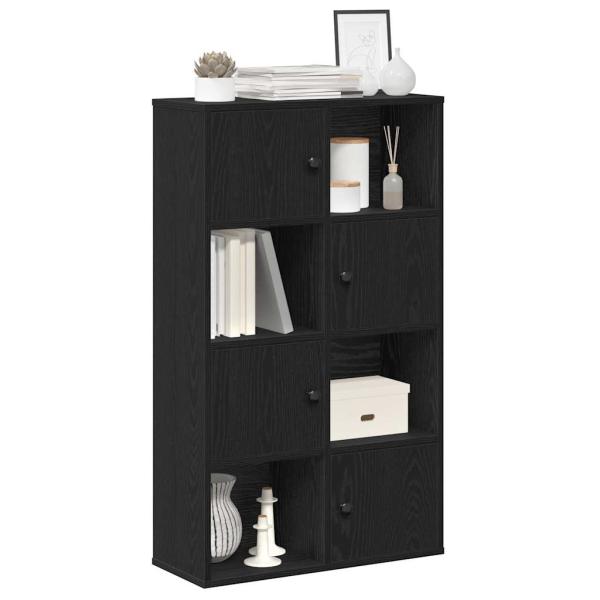 ARDEBO.de - Bücherregal Schwarz Eichen-Optik 60x24x101,5 cm Holzwerkstoff