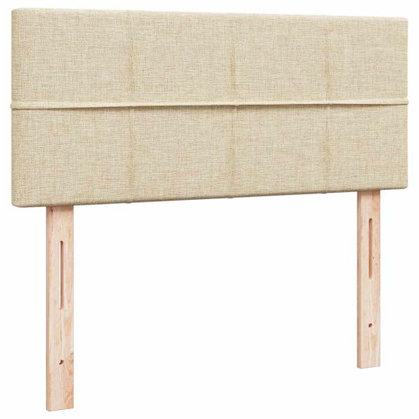 Ottoman-Bett mit Matratze Creme 120x200 cm Stoff
