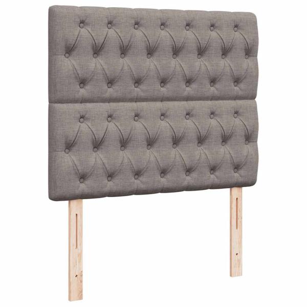 Ottoman-Bett mit Matratze Taupe 120x200 cm Stoff