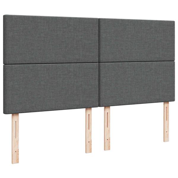 Ottoman-Bett mit Matratze Dunkelgrau 160x200 cm Stoff