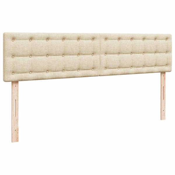 Ottoman-Bett mit Matratze Creme 200x200 cm Stoff