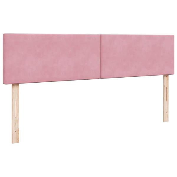 Ottoman-Bett mit Matratze Rosa 180x200 cm Samt