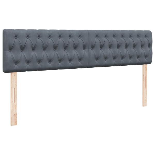 Ottoman-Bett mit Matratze Dunkelgrau 180x200 cm Samt