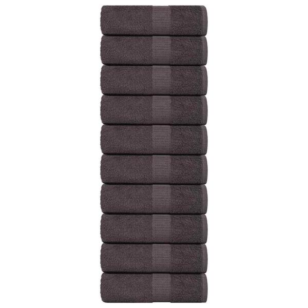 ARDEBO.de - Waschlappen 10 Stk. Anthrazit 15x21 cm 360 g/m² 100% Baumwolle