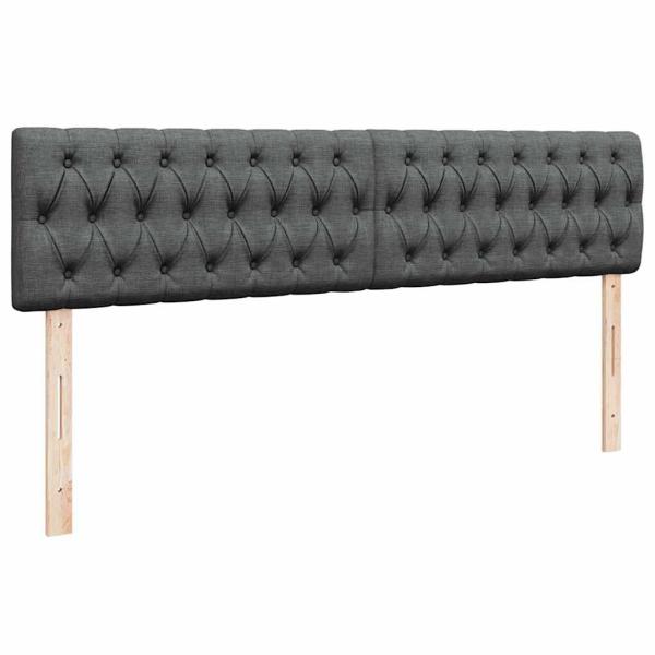 Ottoman-Bett mit Matratzen Dunkelgrau 180x200 cm Stoff
