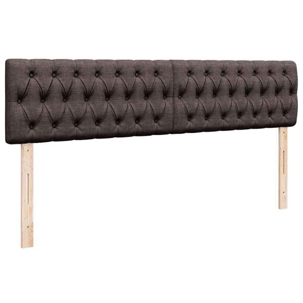 Ottoman-Bett mit Matratzen Dunkelbraun 180x200 cm Stoff