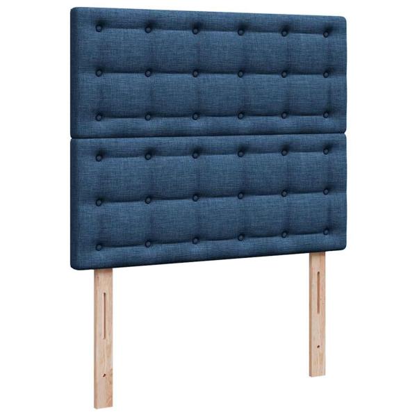 Ottoman-Bett mit Matratze Blau 120x190 cm Stoff