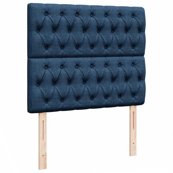Ottoman-Bett mit Matratze Blau 120x190 cm Stoff