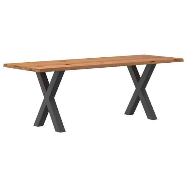 ARDEBO.de - Esstisch Hellbraun 220x80x74 cm Massivholz Eiche Rechteckig