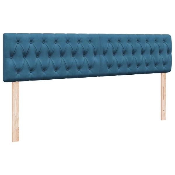 Ottoman-Bett mit Matratze Dunkelblau 180x200 cm Samt
