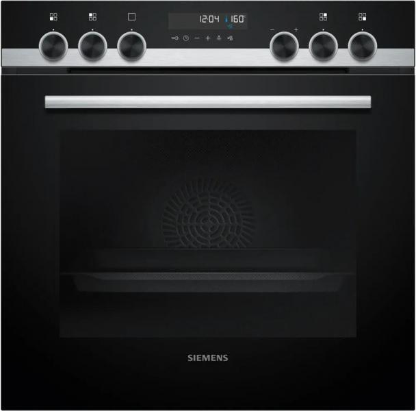 Siemens PQ521KB11 Einbau-Herd-Set mit Elektro-Kochfeld (HE578BBS3 + EA64RGNA1E), 60 cm breit, 71 L, activeClean, cookControl30, 3D Heißluft, Schnellaufheizung, Kindersicherung, Rahmen aufliegend, schwarz