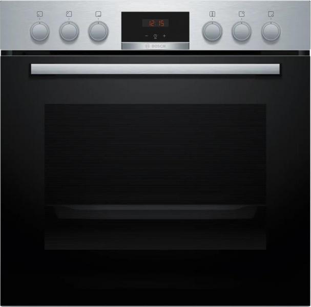 Bosch HND411LR63 EEK: A+ Einbau-Herd-Set mit Elektro-Kochfeld (HEA513BR3 + NKN645GA2E), 60 cm breit, 74 L, 3D-Heißluft, Drehwähler, Kindersicherung, Rahmen aufliegend, schwarz