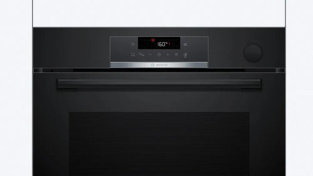 Bosch HRG532BB3 Serie 4 EEK: A+ Einbaubackofen mit Dampfunterstützung, 71 L, 60 cm breit, 3D-Heißluft, AutoPilot 15, Eco Clean-Programm, Hydrolytisch, schwarz