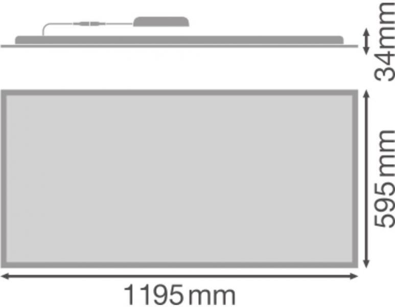 LEDVANCE PANEL COMPACT 1200x600 UGR<19 53W 840, rechteckige Einlege-Leuchte, 4000K, kaltweiß, weiß (4099854017643)