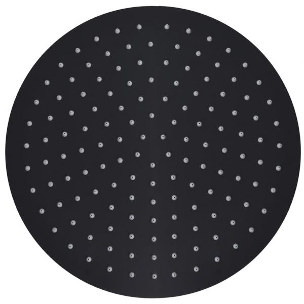 Regenbrause Edelstahl 30 cm Rund Schwarz