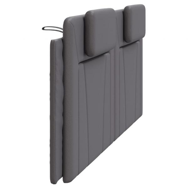 Kopfteil-Kissen Grau 200 cm Kunstleder