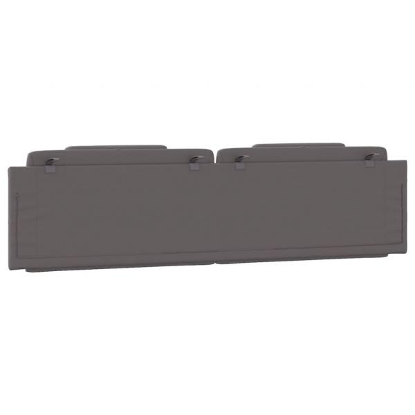 Kopfteil-Kissen Grau 200 cm Kunstleder