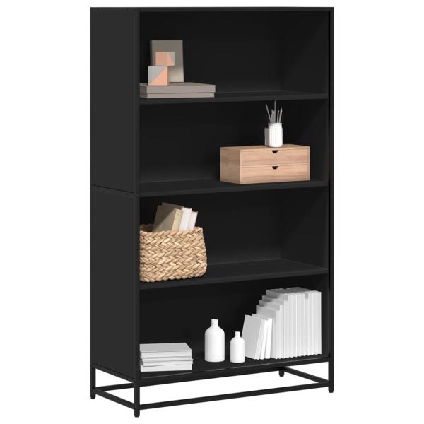 ARDEBO.de - Bücherregal Schwarz 80,5x35x139 cm Holzwerkstoff