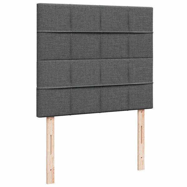 Ottoman-Bett mit Matratze Dunkelgrau 120x190 cm Stoff