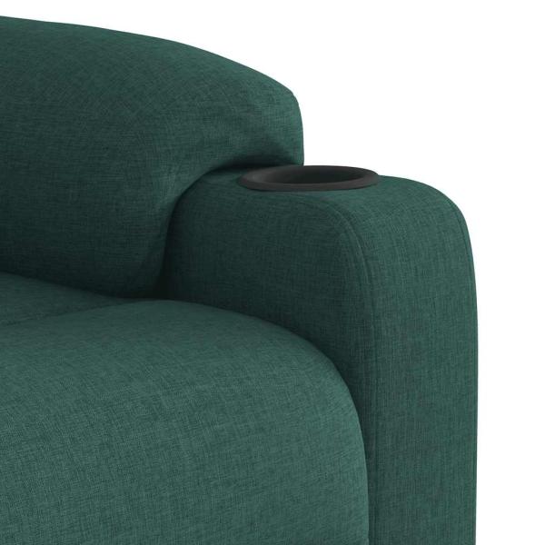 Relaxsessel mit Aufstehhilfe Dunkelgrün Stoff