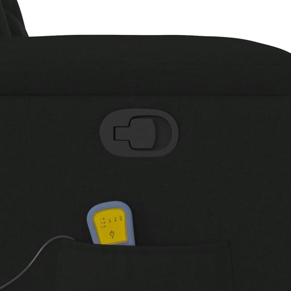 Massagesessel mit Aufstehhilfe Schwarz Stoff