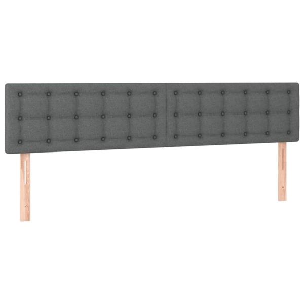 Ottoman-Bett mit Matratzen Dunkelgrau 180x200 cm Stoff