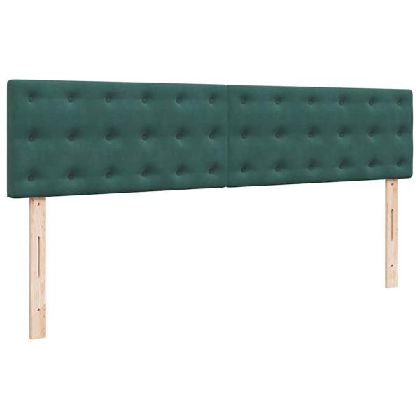 Ottoman-Bett mit Matratzen Dunkelgrün 180x200 cm Samt